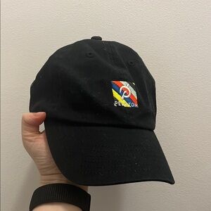 Peloton Black Hat with Colorful Logo